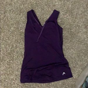Purple exercise tank top